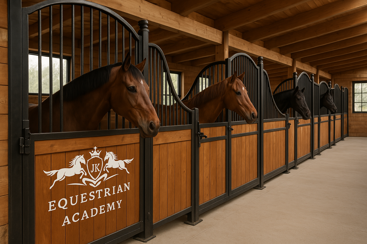 Boxes de la JK Equestrian Academy